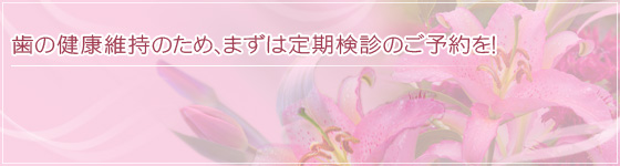 歯の健康維持のため、まずは定期検診のご予約を！